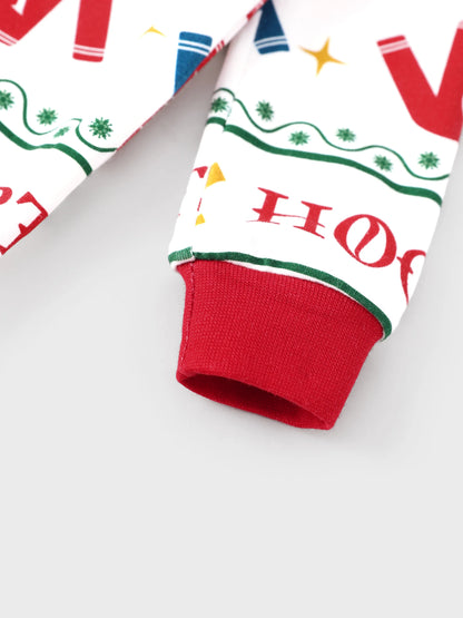 Harry Potter Christmas Matching Family Organic Cotton Snug-fitting Pajamas Sets with Socks White