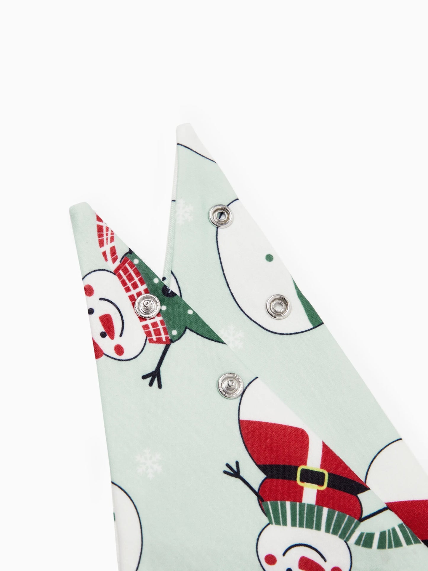 Christmas Matching Family Pajamas Set Christmas Snowman Print PJS with Christmas Socks Mint Green