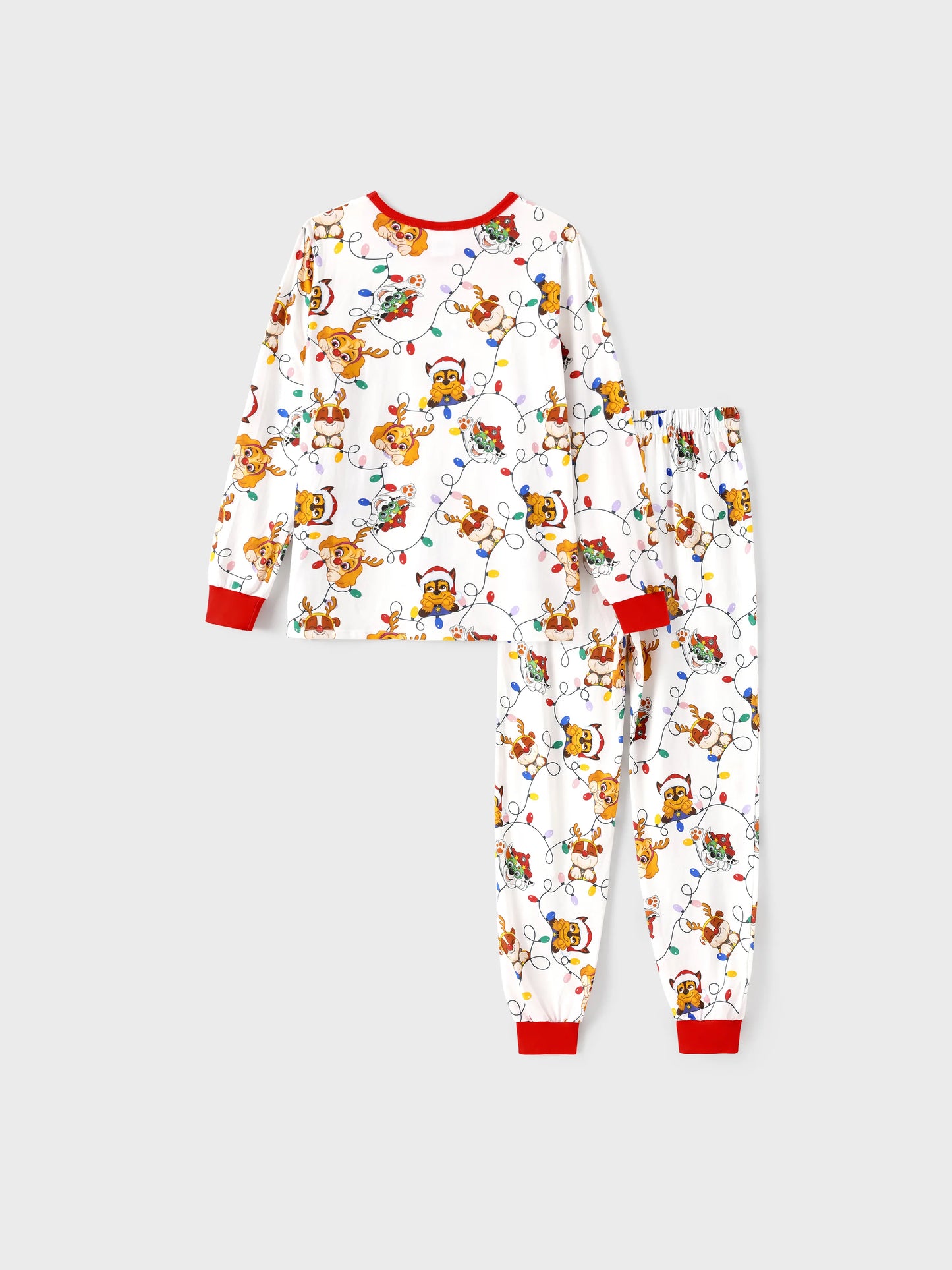 PAW Patrol Christmas Matching Family Organic Cotton Snug-fitting Pajamas Set with Christmas Socks White