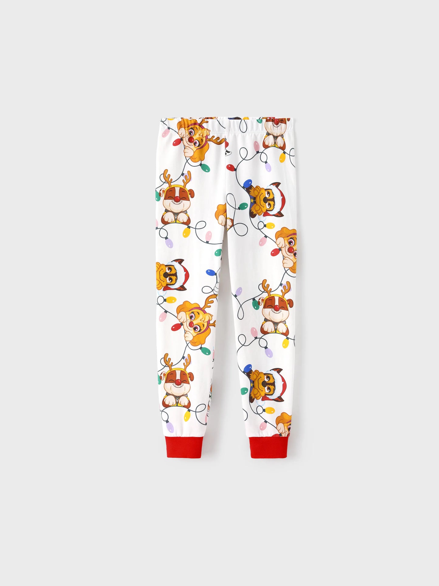 PAW Patrol Christmas Matching Family Organic Cotton Snug-fitting Pajamas Set with Christmas Socks White