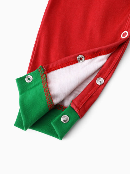 SpongeBob SquarePants Christmas Matching Family Striped Pajamas Set with Christmas Socks Red