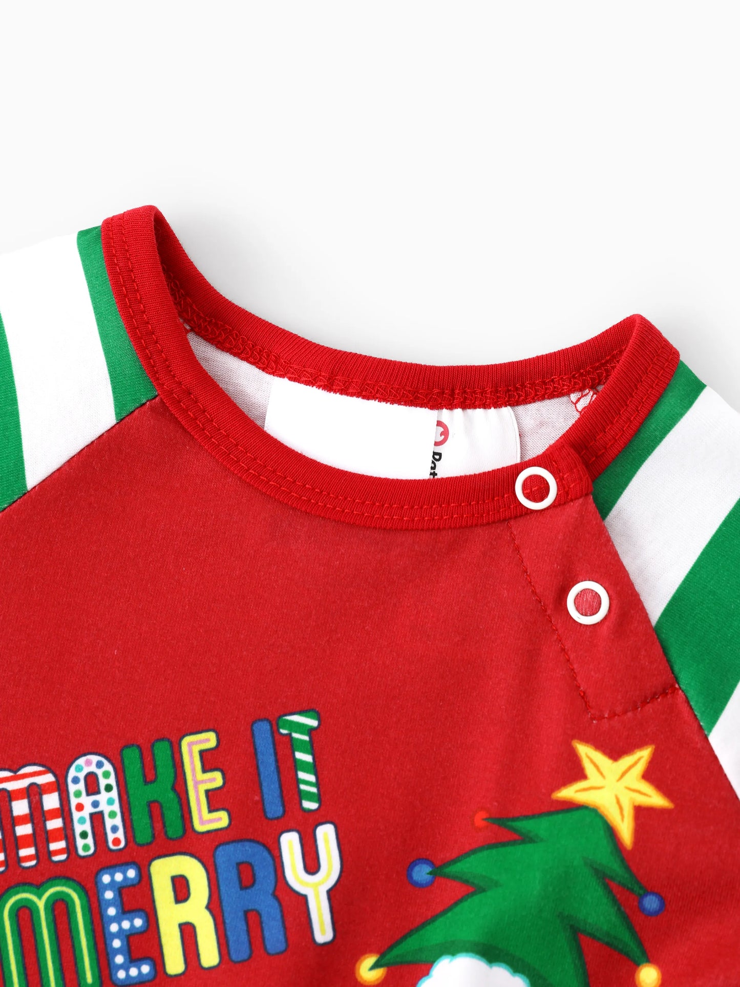 SpongeBob SquarePants Christmas Matching Family Striped Pajamas Set with Christmas Socks Red