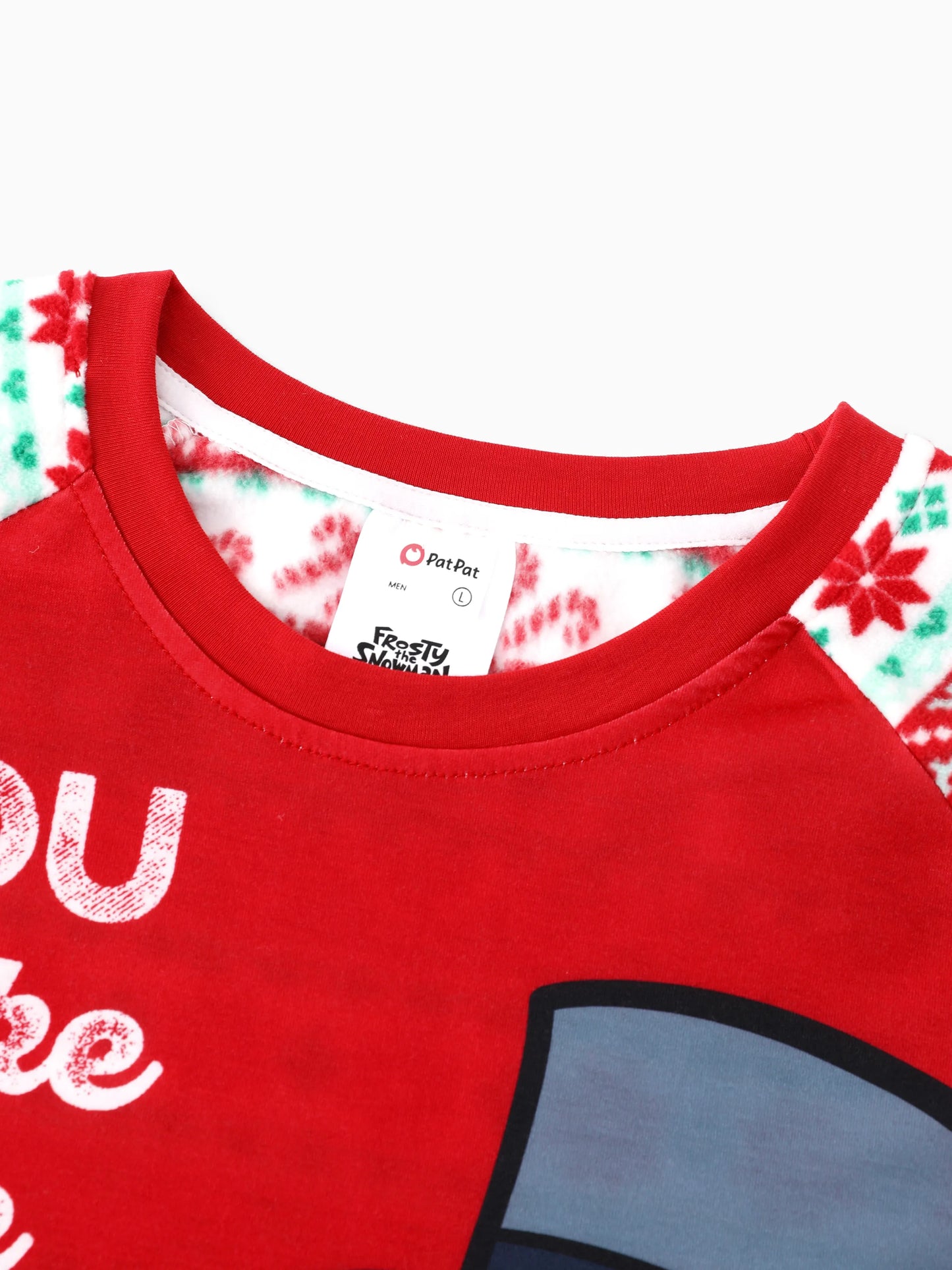 Conjunto de Pijamas Polar em Fleece com Padrão Fair Isle para a Família - Frosty, o Boneco de Neve - Natal - Vermelho