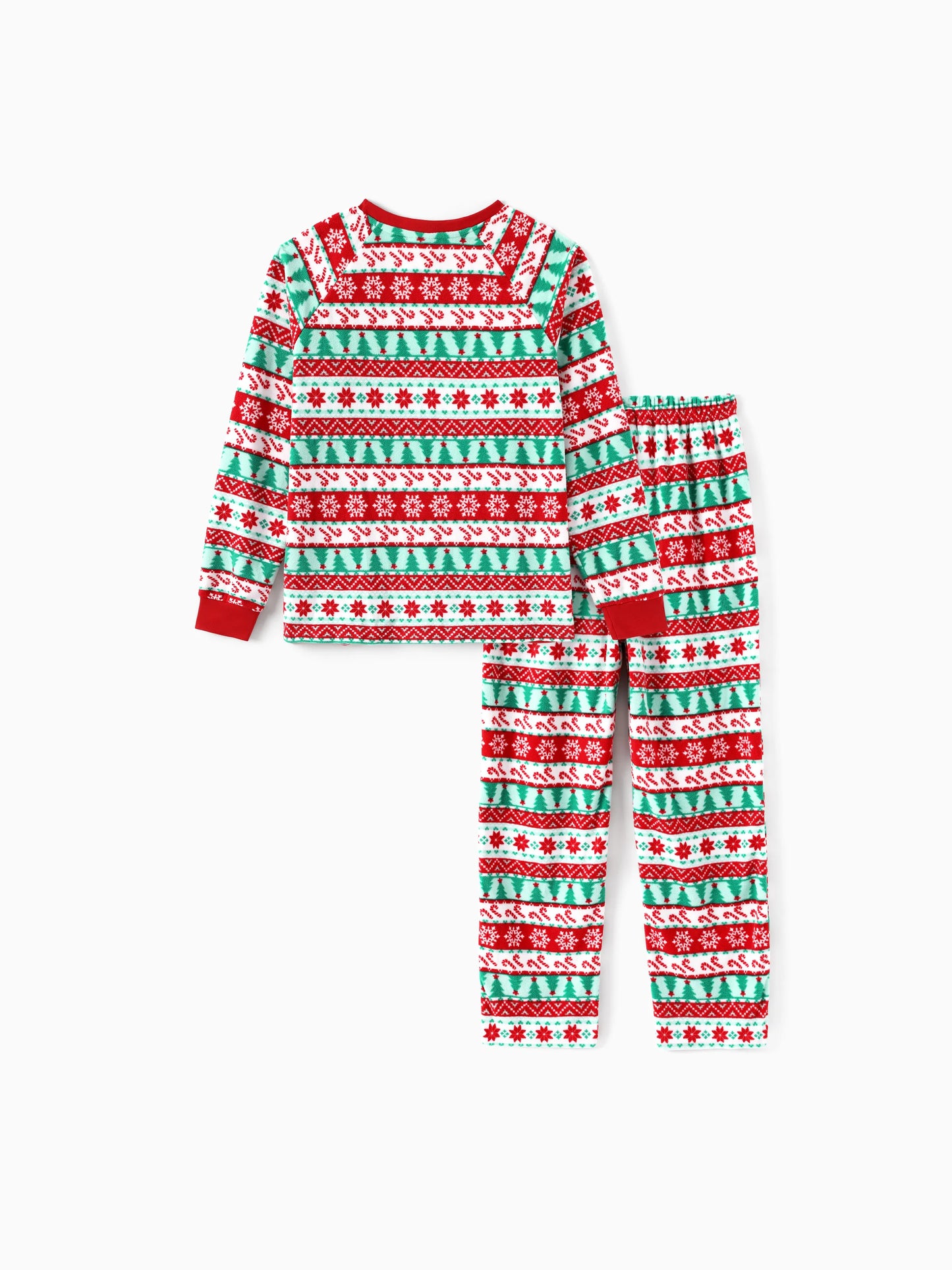 Conjunto de Pijamas Polar em Fleece com Padrão Fair Isle para a Família - Frosty, o Boneco de Neve - Natal - Vermelho