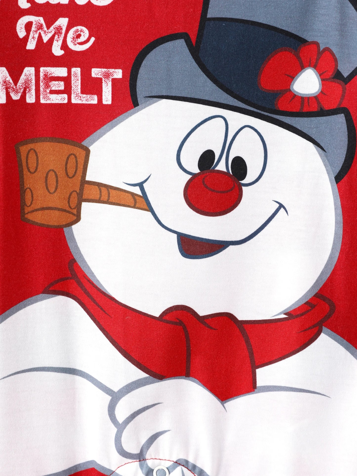 Conjunto de Pijamas Polar em Fleece com Padrão Fair Isle para a Família - Frosty, o Boneco de Neve - Natal - Vermelho