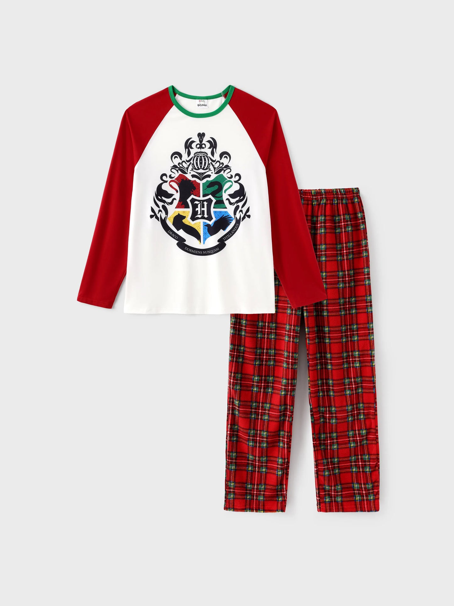 Conjunto de Pijamas em Fleeces para Famílias Harry Potter para o Natal com Meias de Natal Vermelhas