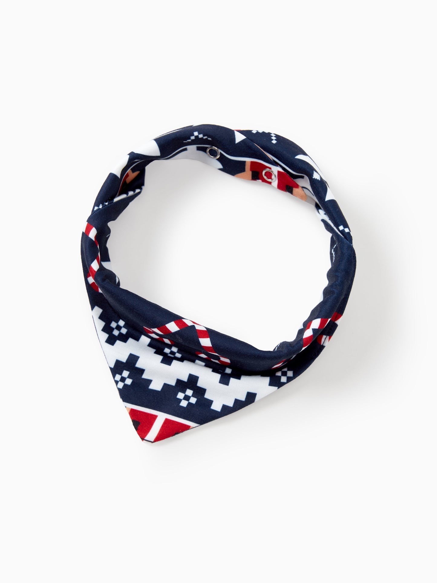 Conjunto de Pijamas para toda a Família a Condizer com Estampa de Renas e Flocos de Neve Azul Escuro