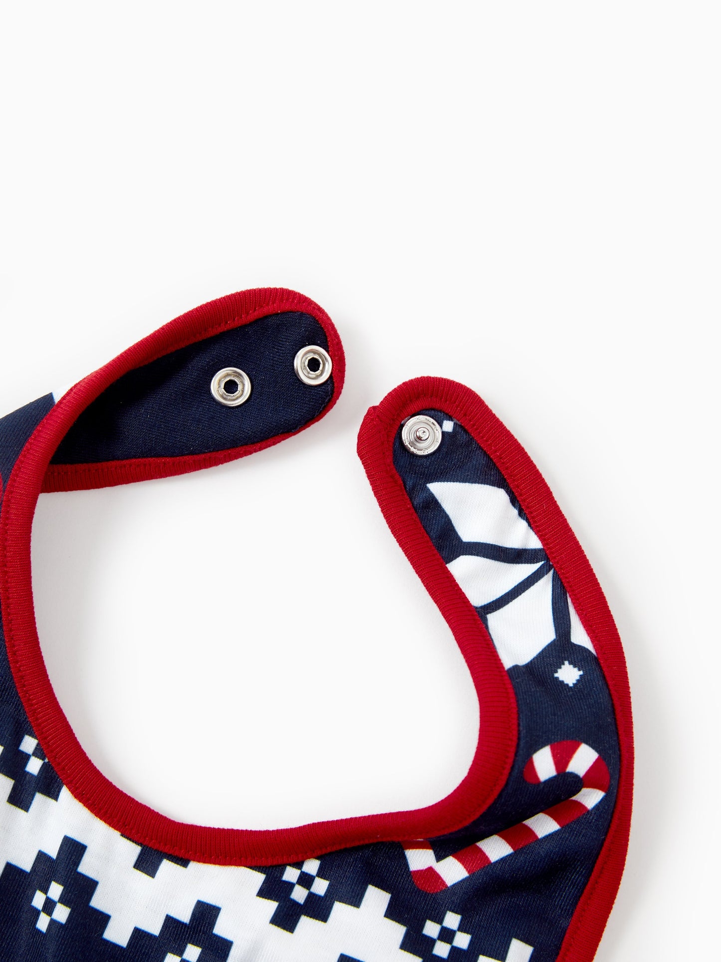 Conjunto de Pijamas para toda a Família a Condizer com Estampa de Renas e Flocos de Neve Azul Escuro