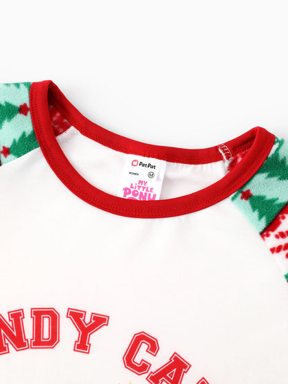 Conjunto de Pijamas em Fleece para Mãe e Filha My Little Pony com Meias de Natal Vermelhas