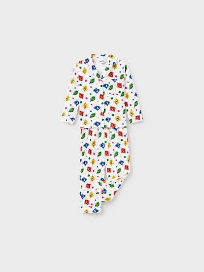 Harry Potter Christmas Family Matching Shirt Pajamas Set with Christmas Socks White