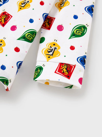 Harry Potter Christmas Family Matching Shirt Pajamas Set with Christmas Socks White