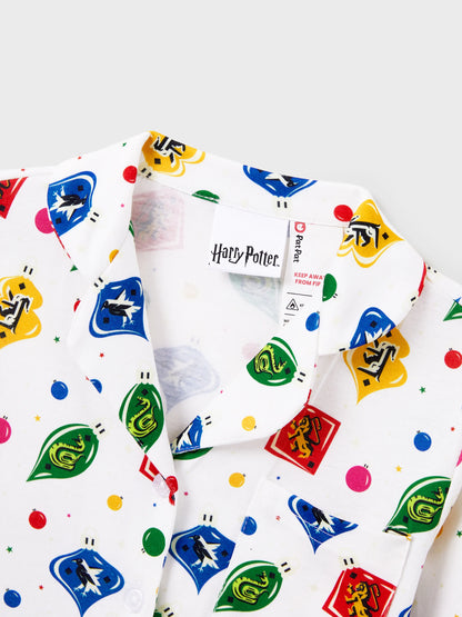 Harry Potter Christmas Family Matching Shirt Pajamas Set with Christmas Socks White