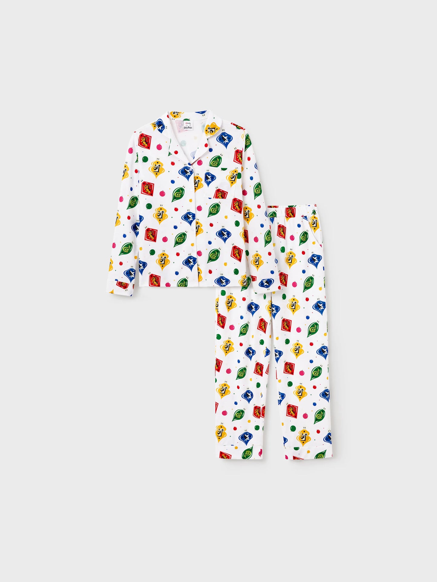 Harry Potter Christmas Family Matching Shirt Pajamas Set with Christmas Socks White