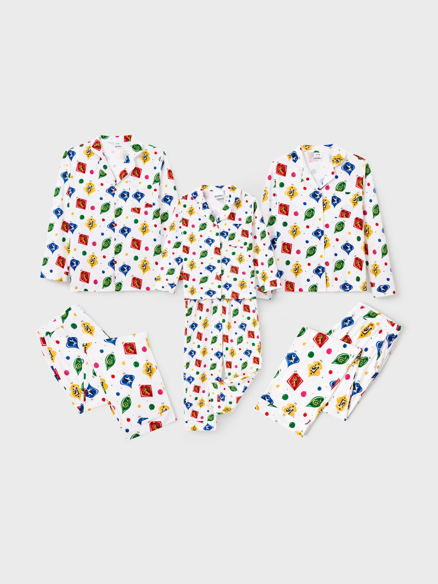 Harry Potter Christmas Family Matching Shirt Pajamas Set with Christmas Socks White