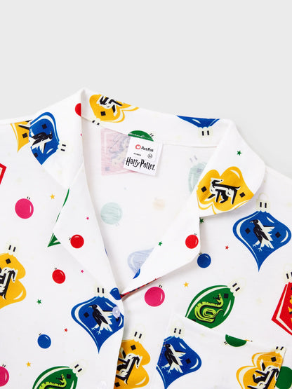 Harry Potter Christmas Family Matching Shirt Pajamas Set with Christmas Socks White