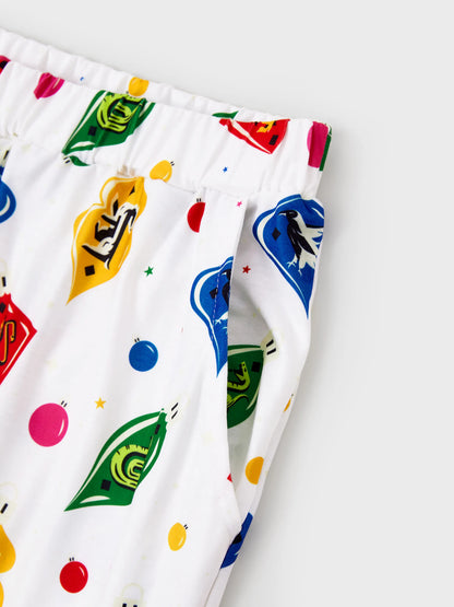 Harry Potter Christmas Family Matching Shirt Pajamas Set with Christmas Socks White