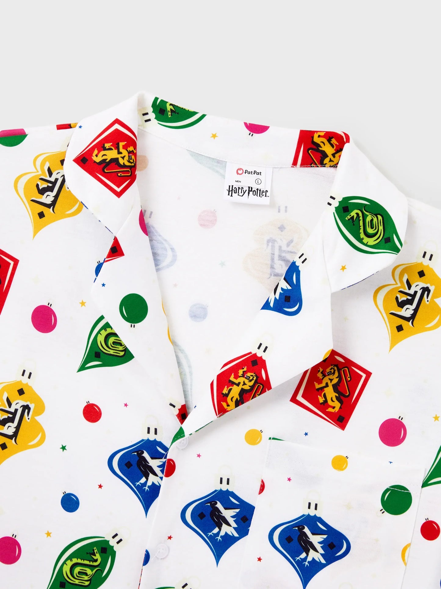 Harry Potter Christmas Family Matching Shirt Pajamas Set with Christmas Socks White