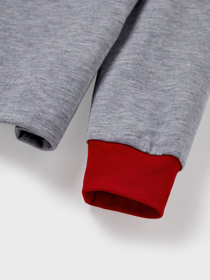 Christmas Matching Family Pajamas Set Glow In The Dark Santa Claus Christmas-themed Print PJS with Christmas Socks Color block