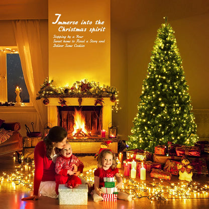 Árvore de Natal Premium Nevada 2,13 m com 500 Luzes LED Integradas