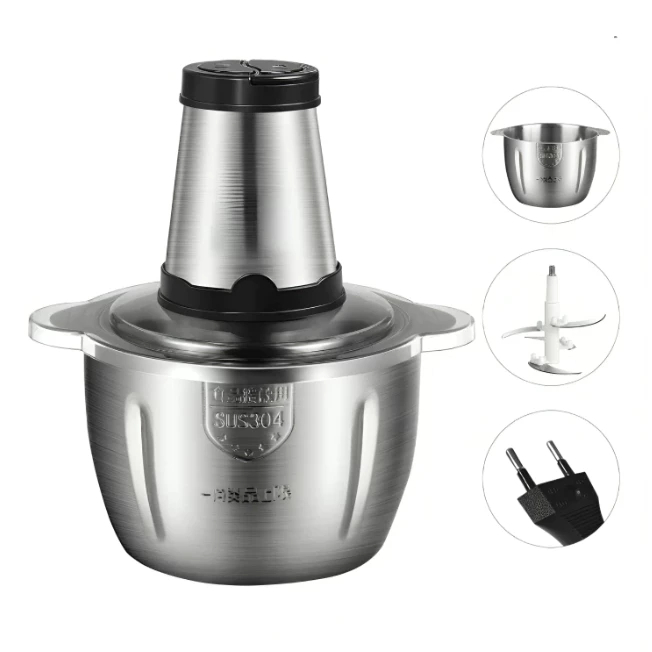 Picadora Elétrica Inox 2L/3L | Potente e Compacta