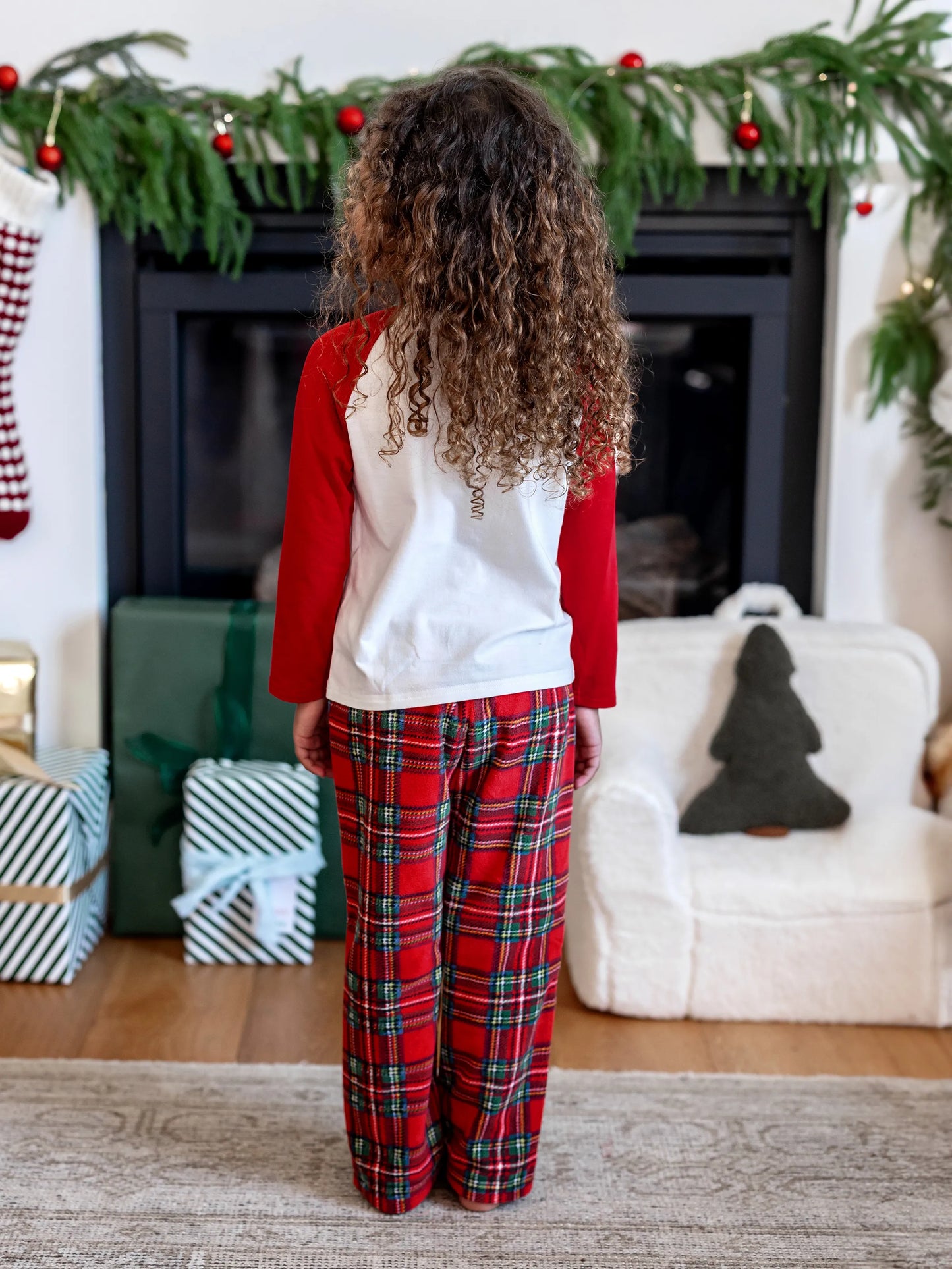 Conjunto de Pijamas em Fleeces para Famílias Harry Potter para o Natal com Meias de Natal Vermelhas