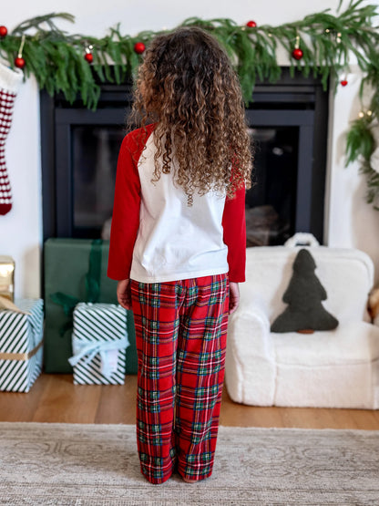 Conjunto de Pijamas em Fleeces para Famílias Harry Potter para o Natal com Meias de Natal Vermelhas