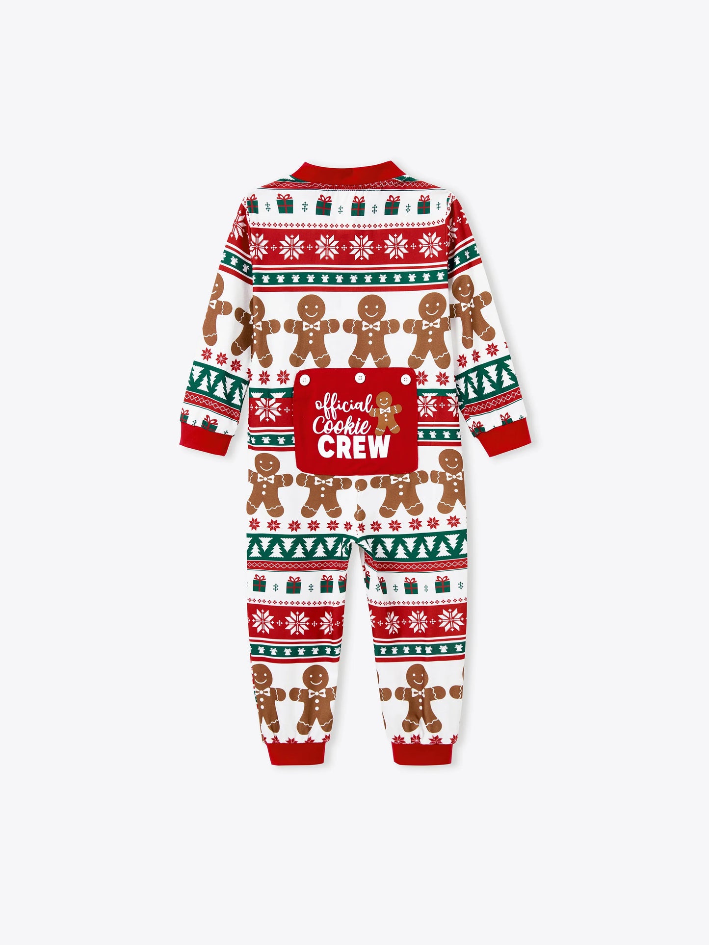 Christmas Matching Family Pajamas Set Gingerbread Christmas-theme Plaid Print PJS with Christmas Socks Red