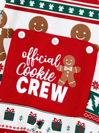Christmas Matching Family Pajamas Set Gingerbread Christmas-theme Plaid Print PJS with Christmas Socks Red