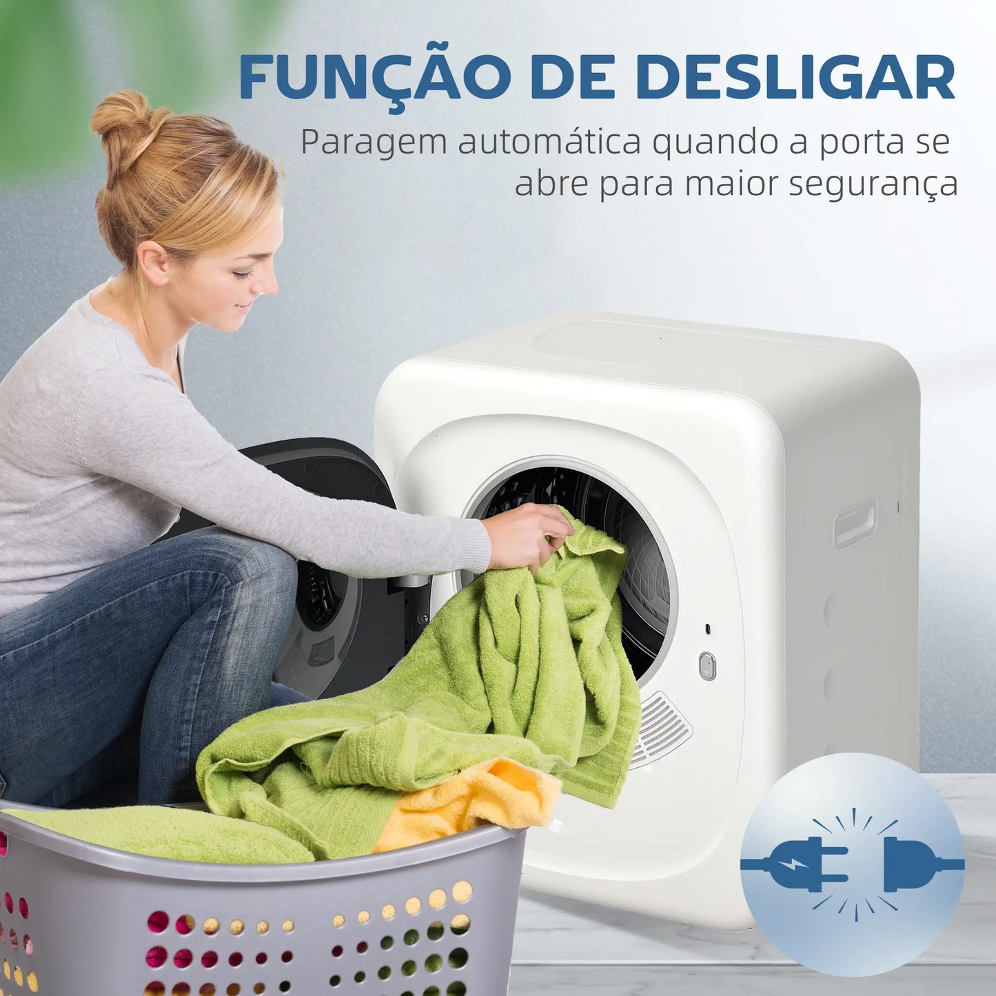 Máquina de Secar Roupa Portátil 4 Kg – Elétrica, Compacta e Silenciosa